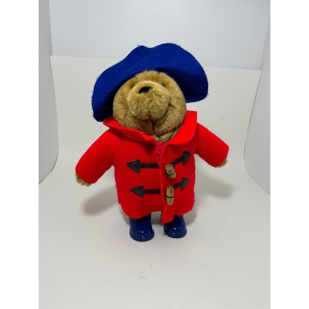 Paddington Bear Plush Toy‎ Red Duffle Coat Blue Hat and Wellington Boots